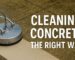 how to clean concrete surface cleaner