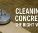 how to clean concrete surface cleaner