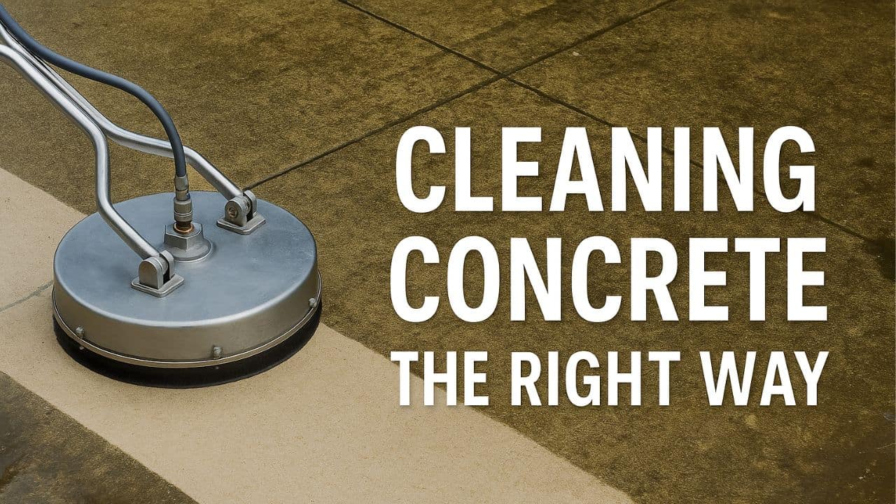 how to clean concrete surface cleaner