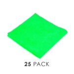 PCE Lime Green Edgeless 245 Microfiber Towels–Pack of 25 TRC