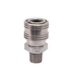 PCE Prima Stainless Steel Coupler 14 MPT Veloci
