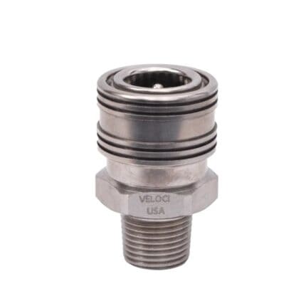 PCE Prima Stainless Steel Coupler 38 MPT Veloci