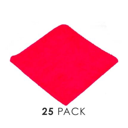PCE Red Edgeless 245 Microfiber Towels–Pack of 25 TRC