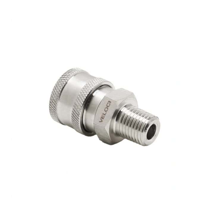 PCE Stainless Steel Coupler 14 MPT (24.0062) Veloci 1