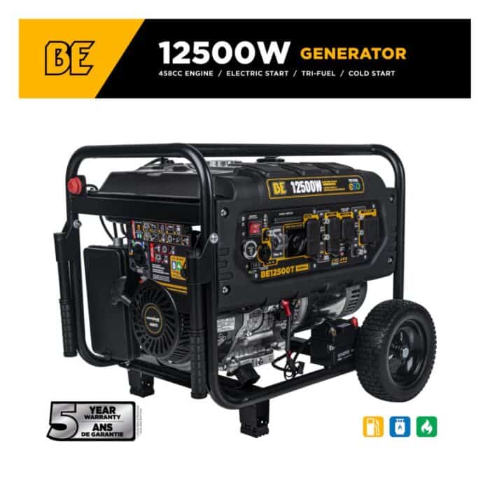 PCE 12,500 Watt Tri Fuel Generator BE12500T BE 1