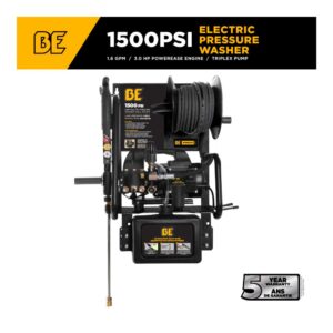 PCE 1,500 PSI 1.6 GPM 1.5 HP Electric Pressure Washer with Powerease Motor and Triplex Pump (P1515EPNW) BE 1