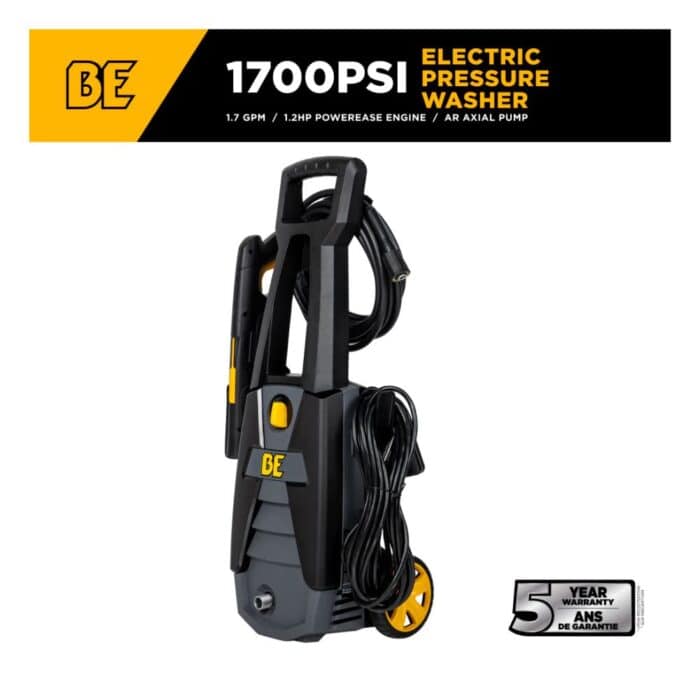 PCE 1,700 PSI 1.7 GPM Electric Power Washer with Powerease Motor and AR Axial Pump (P1715EN) BE 1