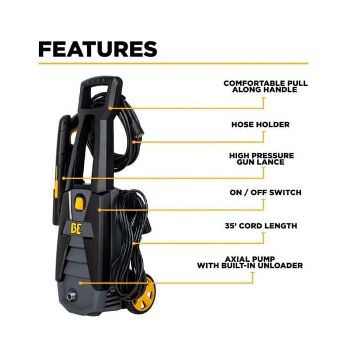 PCE 1,700 PSI 1.7 GPM Electric Power Washer with Powerease Motor and AR Axial Pump (P1715EN) BE 2