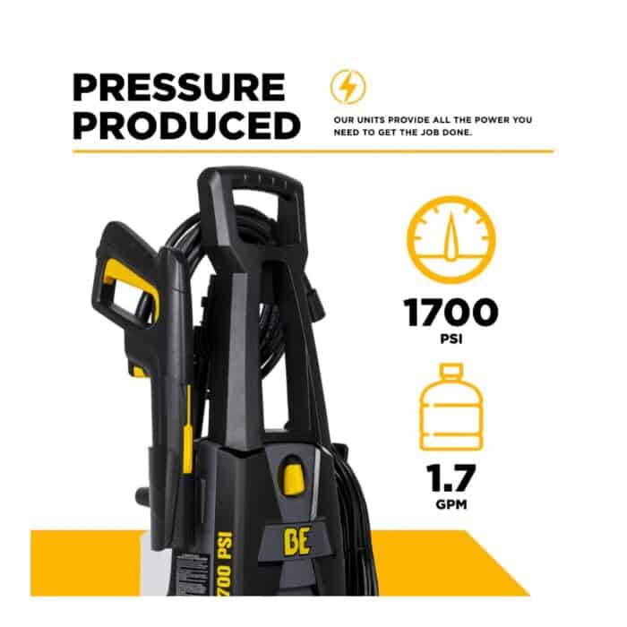 PCE 1,700 PSI 1.7 GPM Electric Power Washer with Powerease Motor and AR Axial Pump (P1715EN) BE 3