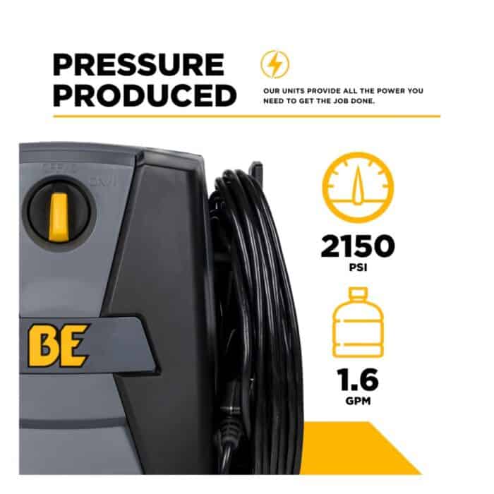 PCE 2,150 PSI 1.6 GPM Electric Pressure Washer with Powerease Motor and AR Axial Pump (P2115EN) BE 3