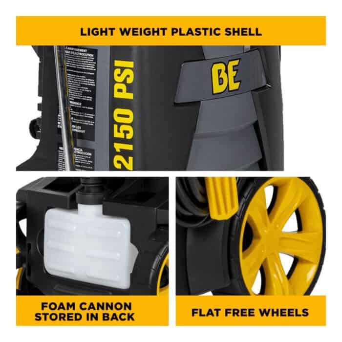 PCE 2,150 PSI 1.6 GPM Electric Pressure Washer with Powerease Motor and AR Axial Pump (P2115EN) BE 5