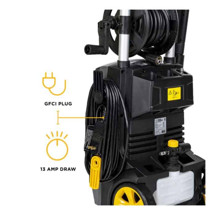 PCE 2,150 PSI 1.6 GPM Electric Pressure Washer with Powerease Motor and AR Axial Pump (P2115EN) BE 6