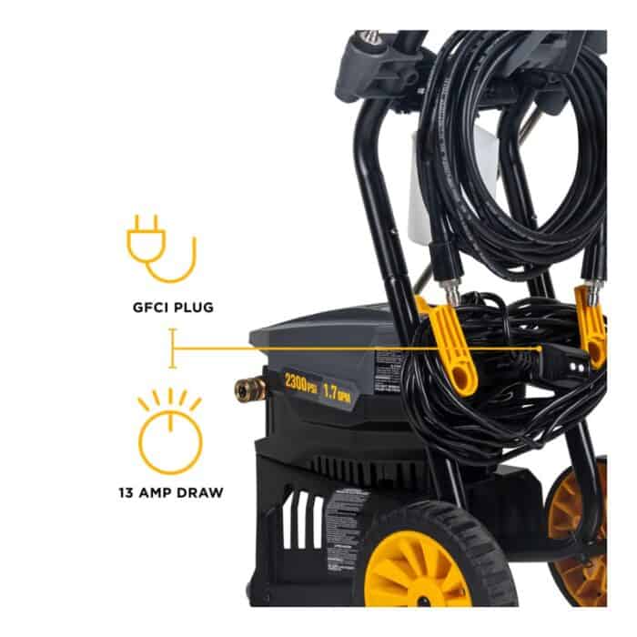 PCE 2,300 PSI 1.7 GPM Electric Pressure Washer with AR Axial Pump (P2317EN) BE 6