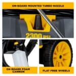 PCE 2,300 PSI 1.7 GPM Electric Pressure Washer with Powerease Motor and AR Axial Pump (P2314EN) BE 5