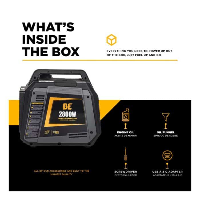 PCE 2,800 Watt Digital Inverter Generator BE2800I BE 3