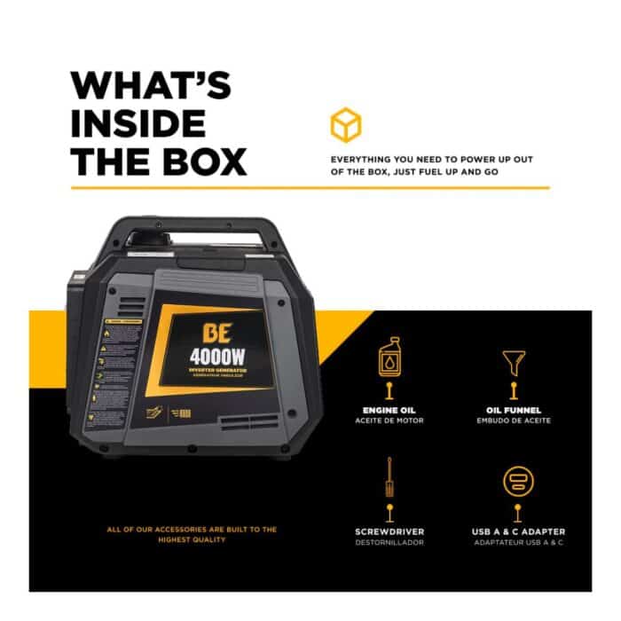 PCE 4,000 Watt Digital Inverter Generator BE4000I BE 3
