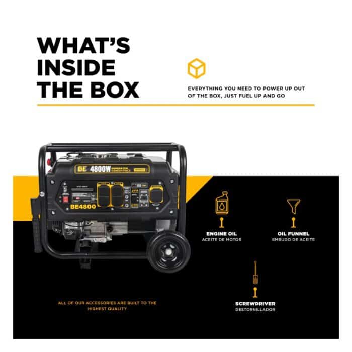 PCE 4,800 Watt Generator BE4800 BE 3
