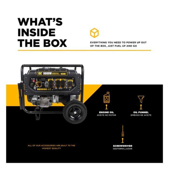 PCE 9,000Watt Generator BE9000 BE 3