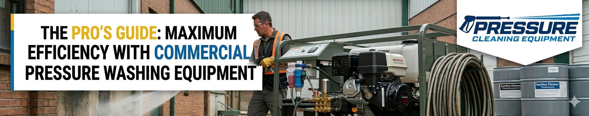 Commercial pressure washing equipment